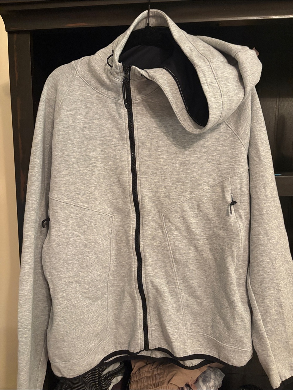 Men's Zella Light Gray Full-Zip Hooded Jacket